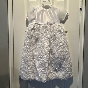 NEW white christening/bridal party gown w/matching headband-smoke feee home